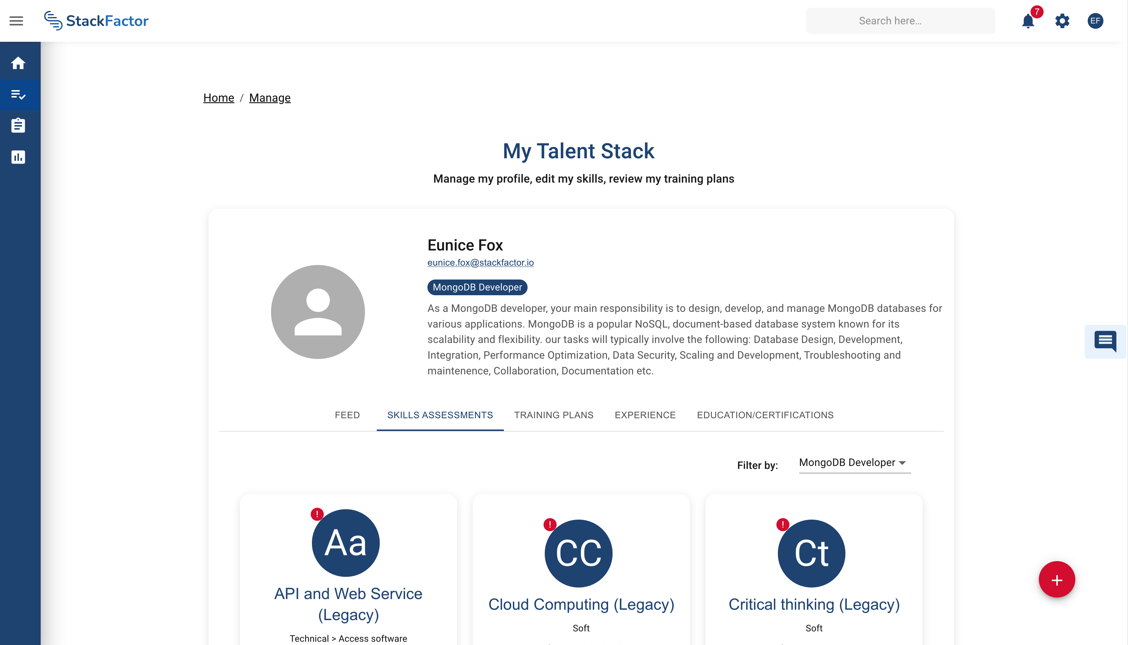 Team Member Skill Assessments